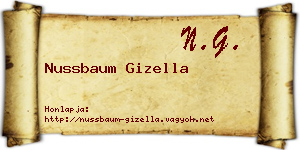 Nussbaum Gizella névjegykártya